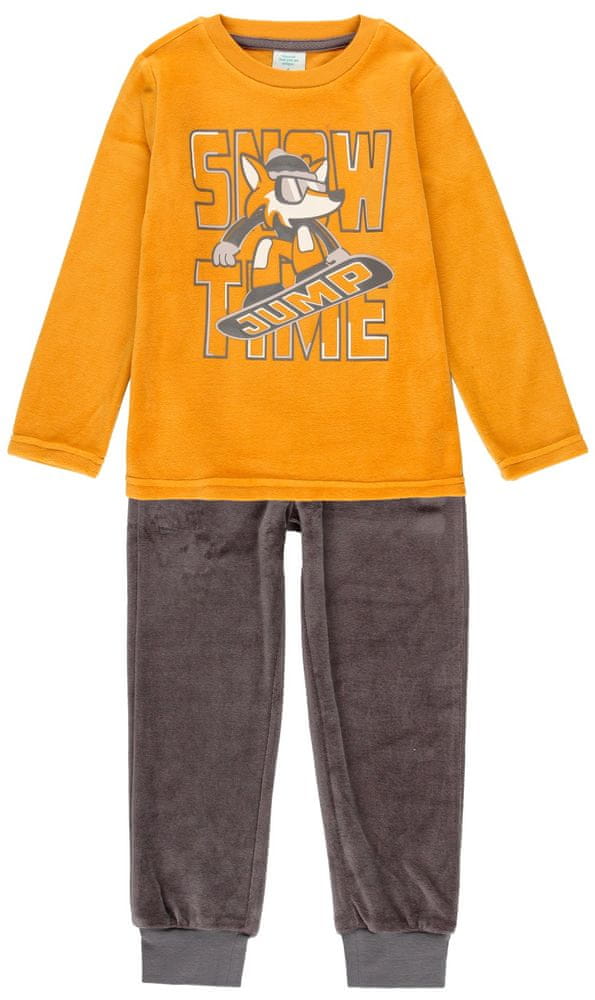 Boboli chlapčenské hrejivé pyžamo - líška 935108 oranžová 110